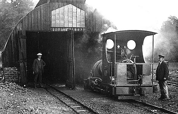 Sand Hutton Railway engine shed in 1927.